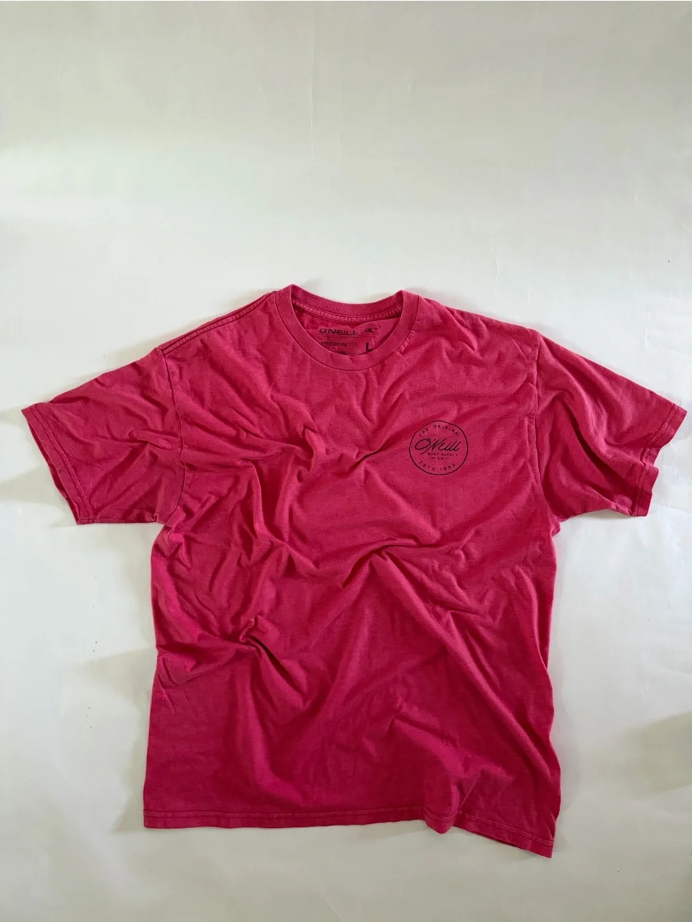 O'Neill Men's Extra Soft Red Short-Sleeve Logo Tee